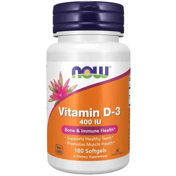 Now Foods Vitamin D - 3 400 IU Structural Support Soft Gels - 180 Count, Herbkart8t7710NiCRS7oL.webp, Herbkart8t7710NiCRS7oL