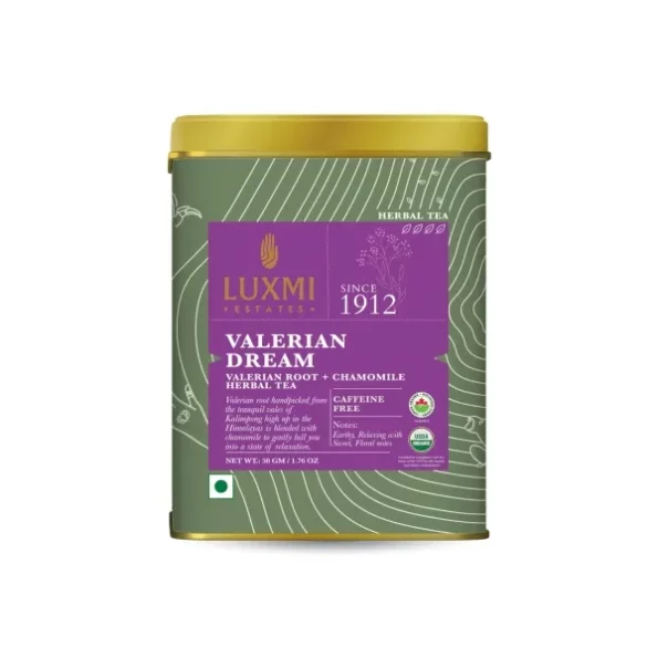 LUXMI Estates Valerian Dream Night Time Herbal Loose Leaf Tea 50G Pack, Herbkart8t771sW1CL9RCL.webp, Herbkart8t771sW1CL9RCL