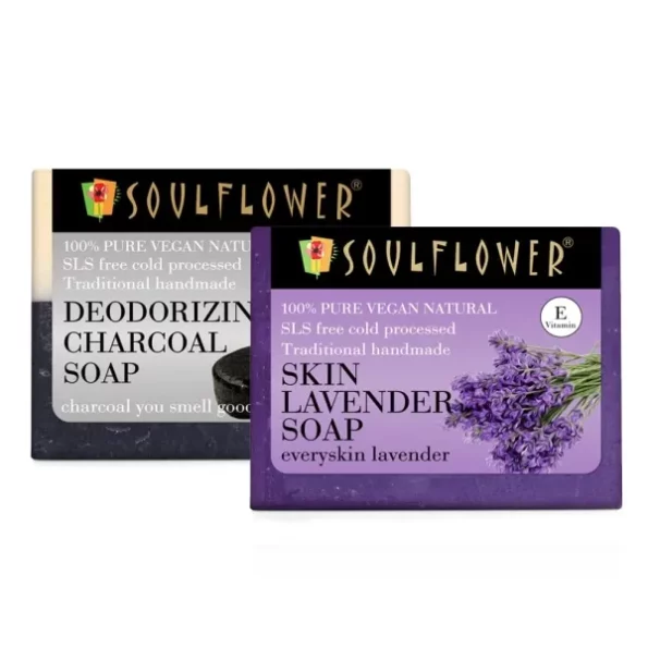 Soulflower Activated Charcoal Bath Soap 150g Each available on Herbkart