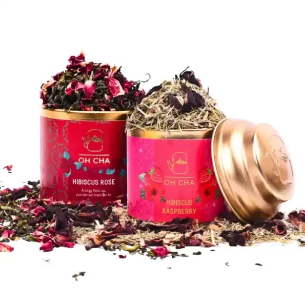 OH CHA - Hibiscus Tea Combo Pack, Hibiscus Rose + Hibiscus Raspberry, 35gms each, Herbkart8t781OKDk6-MGL.webp, Herbkart8t781OKDk6 MGL