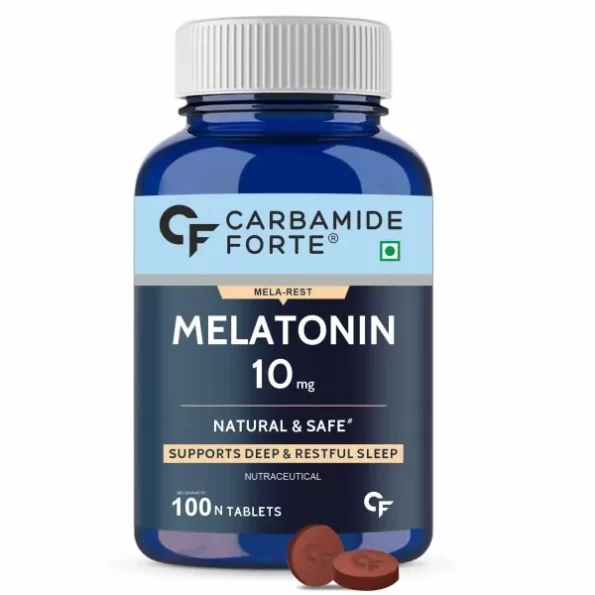 Carbamide Forte Melatonin 10mg Sleeping Aid Pills, Sleep Supplement - 100 Veg Tablets available on Herbkart