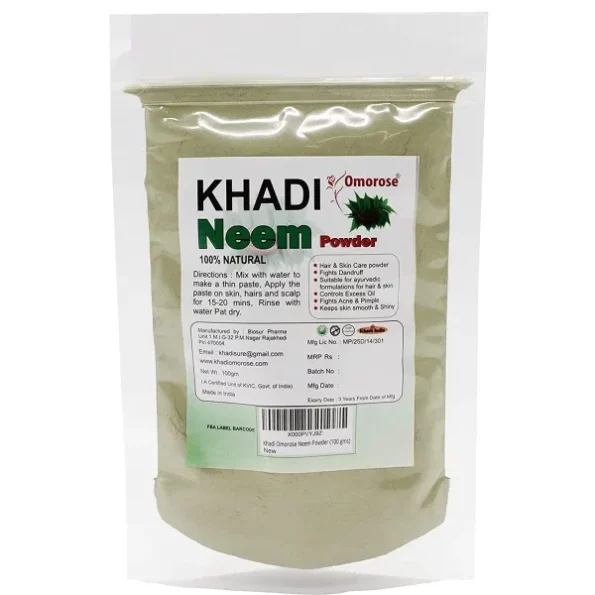 Khadi Omorose Neem Leaves Powder For Skin & Hair,100 Grams Zipper Stand Pouch, Herbkart8t781Nbx1uqnUL.webp,