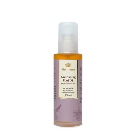 Shankara Nourishing Foot Oil, With Pure Essential Oils of Peppermint and Tea Tree, Suitable for Tri-Dosha and All Skin Types - 100ml