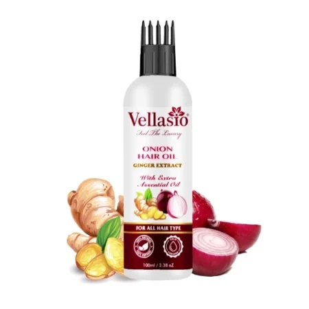 Vellasio Essence Onion Ginger Hair Oil For Hair Growth And Hair Fall Control with Multi Vitamins For Hair
