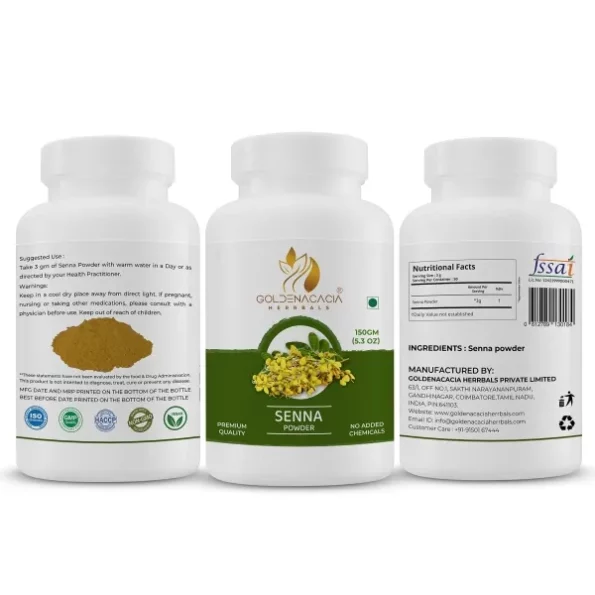 Goldenacacia Herrbals Senna 150 gm powder available on Herbkart