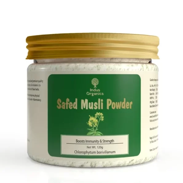 Indus Organics Safed Musli Powder for Stamina, 120 gm, Herbkart8t771ADLTEZUkL.webp, Herbkart8t771ADLTEZUkL