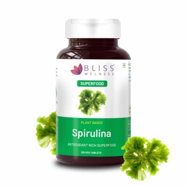 Bliss Welness Spirulina 1000 Mg Daily Superfood, Immunity Booster - 120 Tablets, Herbkart8t7718DSldVKPL.webp, Herbkart8t7718DSldVKPL