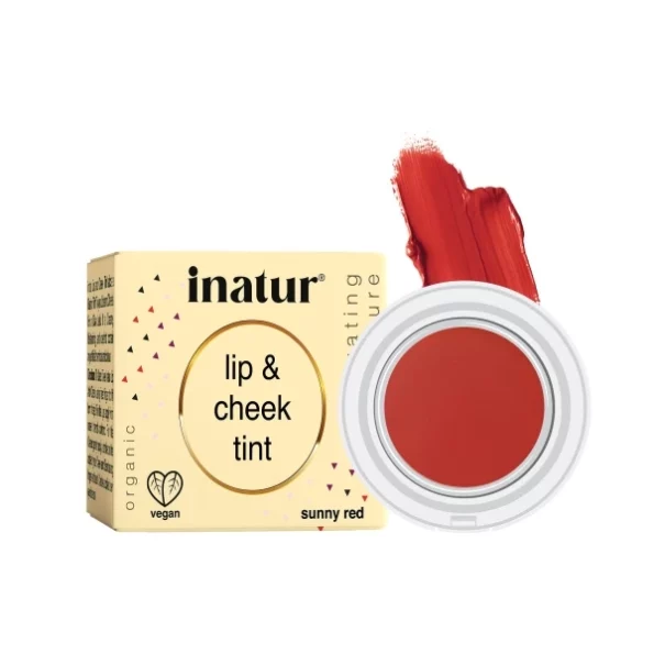 inatur Sunny Red Lip & Cheek Tint available on Herbkart