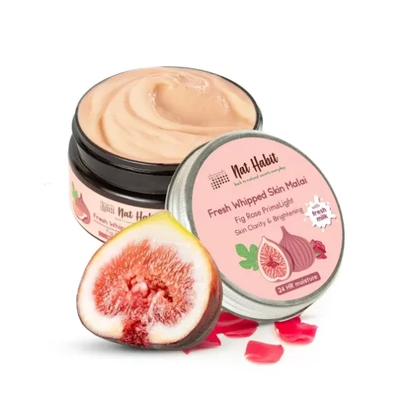 Nat Habit Fig Rose, Skin Malai, Body Cream, Body Butter, Cold Cream Winter Skin Brightening - 120ml available on Herbkart