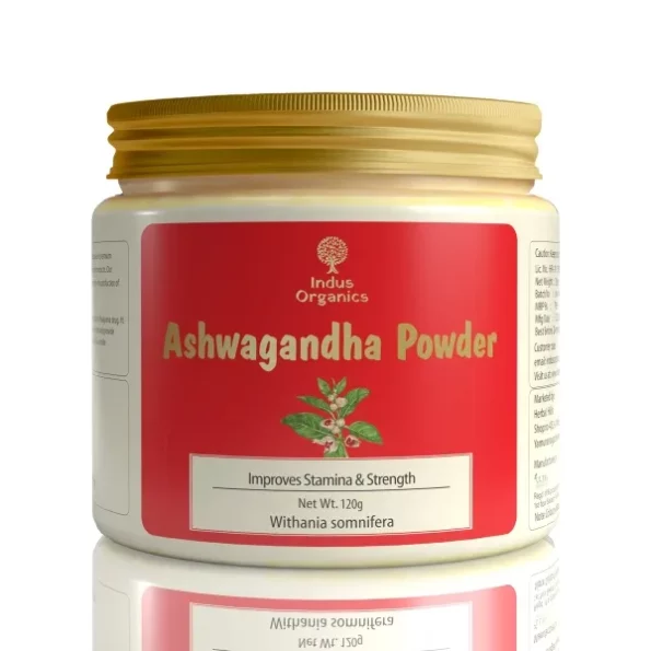 Indus Organics Pure Ashwagandha Powder 120 gm, Herbkart8t771gMwfGWQ4L.webp, Herbkart8t771gMwfGWQ4L