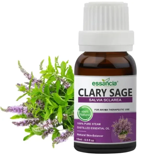essancia - NATURALLY IN EVERY DROP Clary Sage Essential Oil For Relaxation & Skin Care - 100% Pure, Natural, Undiluted Therapeutic Grade (15Ml), Herbkart8t761Go-stsZsL.webp, Herbkart8t761Go stsZsL
