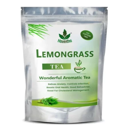 Havintha Natural Lemongrass Tea | Boost Metabolism | Lemongrass Herbal Tea for Detox | Healthy Tea | No Artificial Flavours | Caffeine Free Tea - 50 gm (25 Cups)