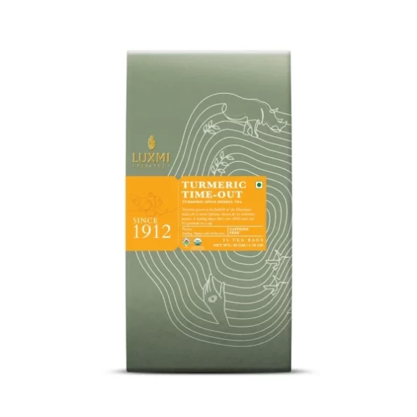 LUXMI Estates Turmeric Time-Out Herbal Tea - 25 Tea Bags (50 Grams), Herbkart8t771JVC58y-ML.webp, Herbkart8t771JVC58y ML