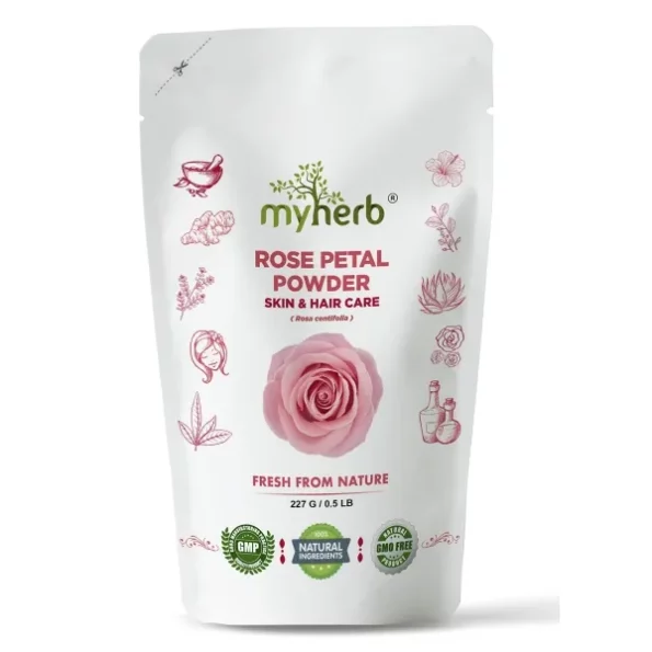 MYHERB Pure & Natural 100% Organic Double Filtered Rose Petal(Rosa Centifolia)Powder, 227 Gm, Herbkart8t771nWblHjhLL.webp, Herbkart8t771nWblHjhLL