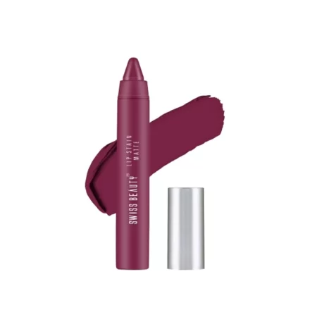 Swiss Beauty Stain Matte Lipstick | Long Lasting, Hydrating & Lightweight Lipstick | Velvet Maroon, 3.4gm|