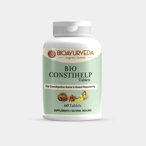 BIOAYURVEDA Bio Constihelp for Constipation Relief & Bowel Regularity 60 Tablets available on Herbkart