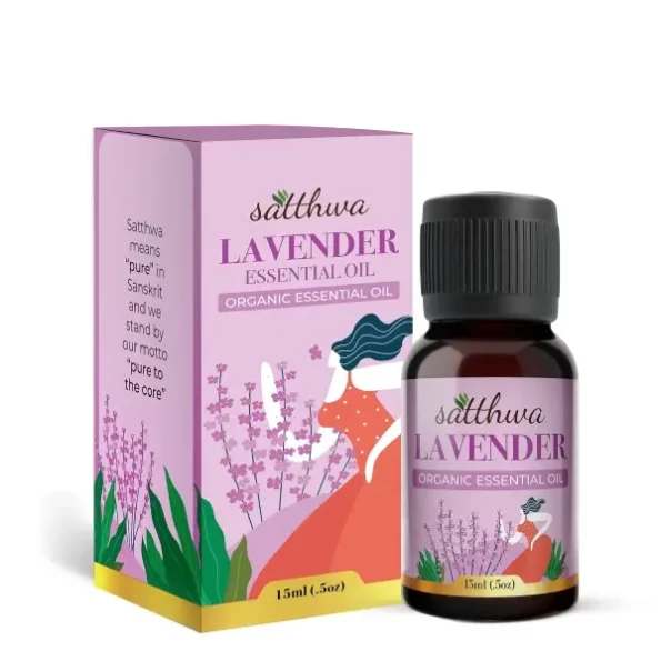 Satthwa Organic Lavender Essential Oil - Therapeutic Grade - 15ml, Herbkart8t781TIrLPwvKL.webp, Herbkart8t781TIrLPwvKL