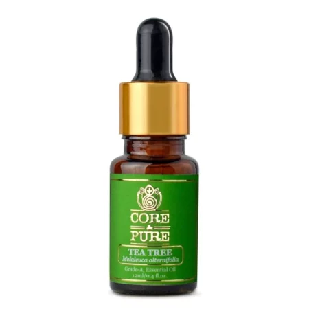 CORE & PURE Tea Tree Grade-A, Essential Oil for Acne, Hair, Skin, Face, Dandruff, Aromatherapy |Natural, Undiluted|- 12ml