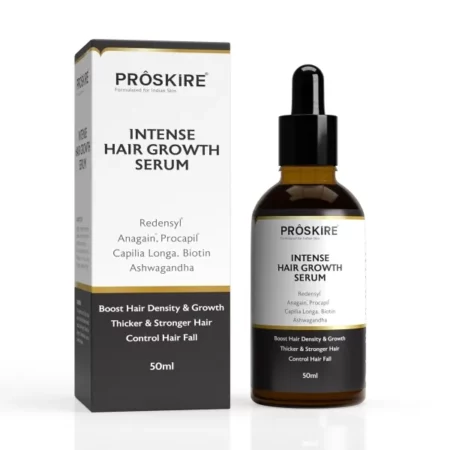 Proskire Intense Hair Growth Serum with Redensyl, Anagain, Procapil, Capilia Longa, Biotin & Ashwagandha