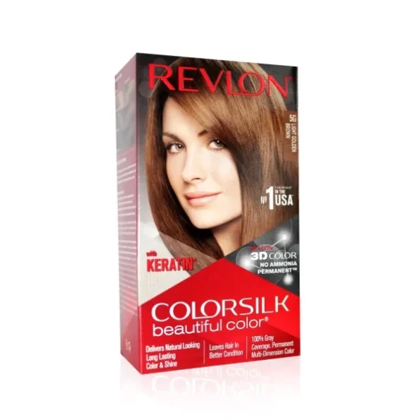 Revlon Colorsilk Permanent Hair Color with Keratin, 40ml + 40ml + 11.8ml - Light Golden Brown 5G, Herbkart8t771n0hefUtyL.webp, Herbkart8t771n0hefUtyL