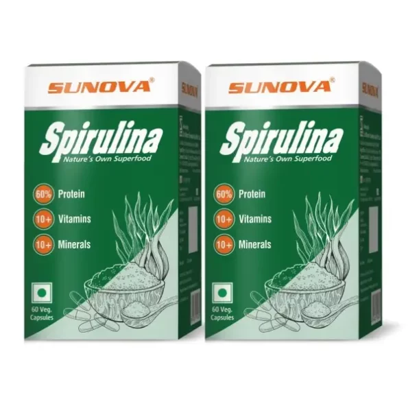 Sunova Spirulina Capsules - Natures Own Superfood - 60 Capsules, Herbkart8t761W40ouS93L.webp, Herbkart8t761W40ouS93L