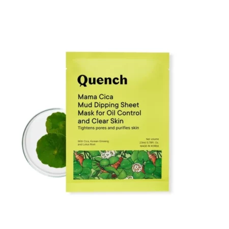 Quench Cica Herb Mud Sheet Mask, 23ml