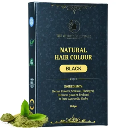 The Ayurveda Rituals - Natural Hair Colour Black For Women & Men | 100% Natural | Ammonia Free & PPD Free | Herbal Organic Hair Colour | Plant-Based | Natural Henna Powder | 9 Organic Ayurvedic Extracts l Natural Black (100gm)