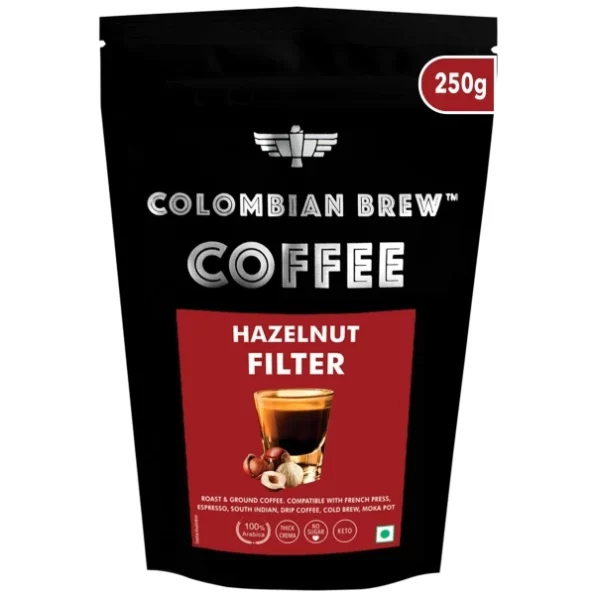 Colombian Brew Hazelnut Filter Coffee Powder, Arabica Roast & Ground, 250g, Herbkart8t7715qMkUGQTL.webp, Herbkart8t7715qMkUGQTL