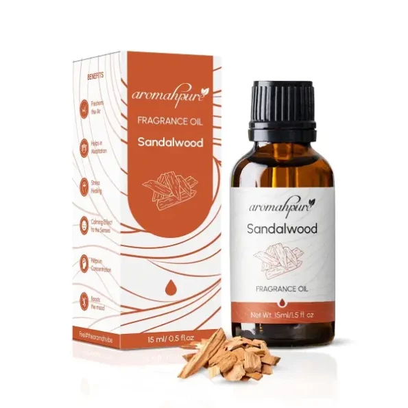 Aromahpure Fragrance Oil | 15 ml | Sandalwood Aroma Oil for Home Fragrance | Best for Aromatherapy | Helps in meditation | Used in Diffusers, Candles, Air Fresheners, Soaps,IFRA certified, Herbkart8t781AhEL9lnmL.webp, Herbkart8t781AhEL9lnmL