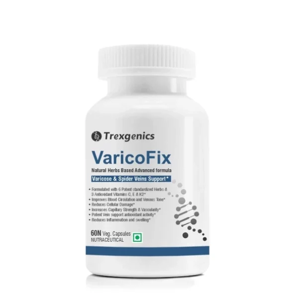 Trexgenics Varicofix Complete Varicose Veins & Blood Circulation Support (60 Veg. Capsules), Herbkart8t761fWoBt0n3L.webp, Herbkart8t761fWoBt0n3L