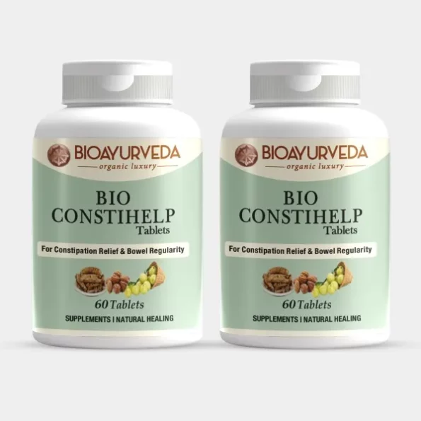 BIOAYURVEDA Bio Constihelp for Constipation Relief & Bowel Regularity 60 Tablets available on Herbkart