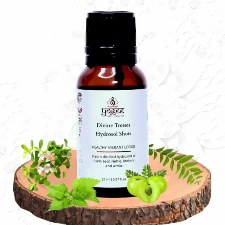 YOGEE Organic Hydrosol Oral Shots Elixir | For Healthy Hair | Gamla, Brahmi, Curry Leaf, Nettle | For Men and Women | 20 ml