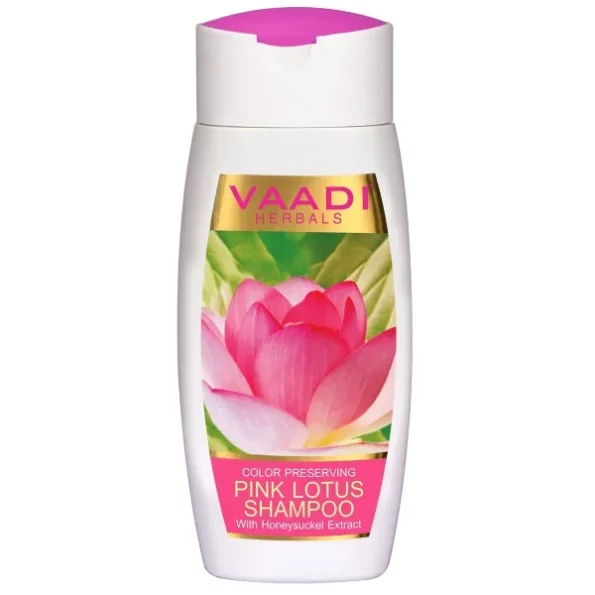 Vaadi Herbals Color Preserving Pink Lotus Shampoo with Honeysuckle Extract, 110ml, Herbkart8t781X51gZnonL.webp, Herbkart8t781X51gZnonL