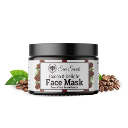 Seer Secrets Cocoa Delight Face Mask for tan removal and pore tightening | Removes excess oil and blackheads | for men and women - 50Gm
