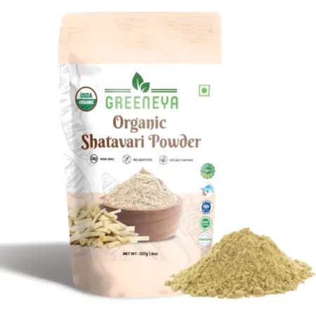Greeneya Organic Shatavari Powder | Ayurvedic Support To Balance Women's Hormones | Herbal Supplement | Good For Healthy Digestion & Reproductive System | Certified Organic - 227g