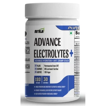 NutriJa Advance Electrolytes+ (Tangy Orange), 180 g