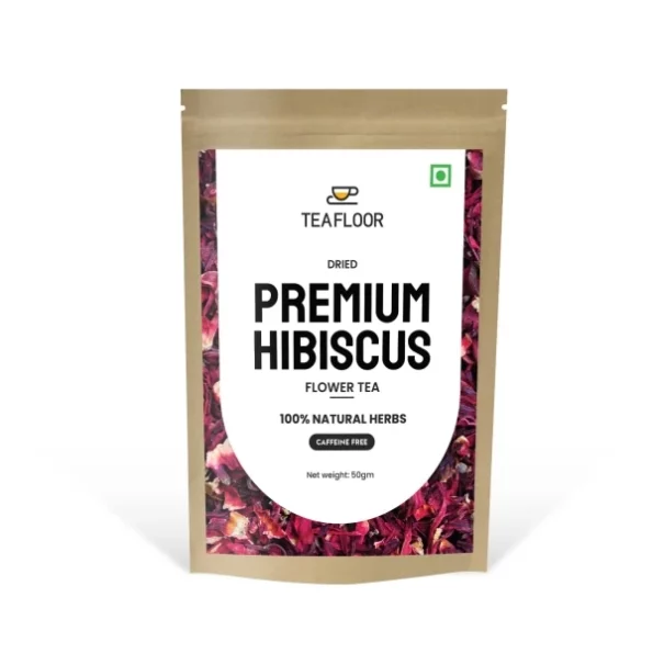 TEAFLOOR 100% Dried Natural Hibiscus Flower Tea, 50 Gram, Herbkart8t7618UOl7C3xL.webp,