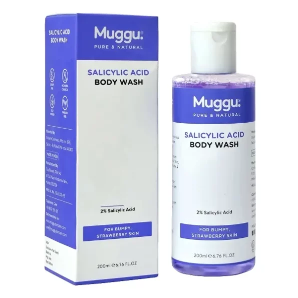 Muggu Skincare Salicylic Acid Body wash with 2% Salicylic Acid, Tea Tree Extract, and Aloe Vera Extract - 200 ml, Herbkart8t761c20nfzbR8L.webp, Herbkart8t761c20nfzbR8L