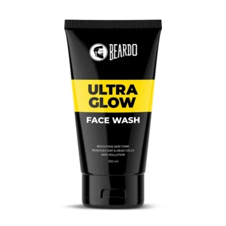 Beardo Ultraglow Face Wash for Men | Red Algae, White Lily & Menthol for Brightened, Hydrated and Refreshing Skin | Face Wash for Tone Brightening and Glowing Skin | Suitable for All Skin Types | 100ml