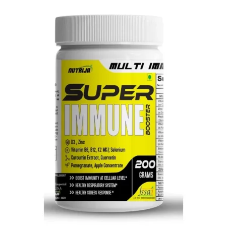 NutriJa Super Immune Booster Drink - D3, Zinc 30mg, B6, B12, Curcumin, Quercetin, Herb Blends - Immunity Booster Drink (Mango)