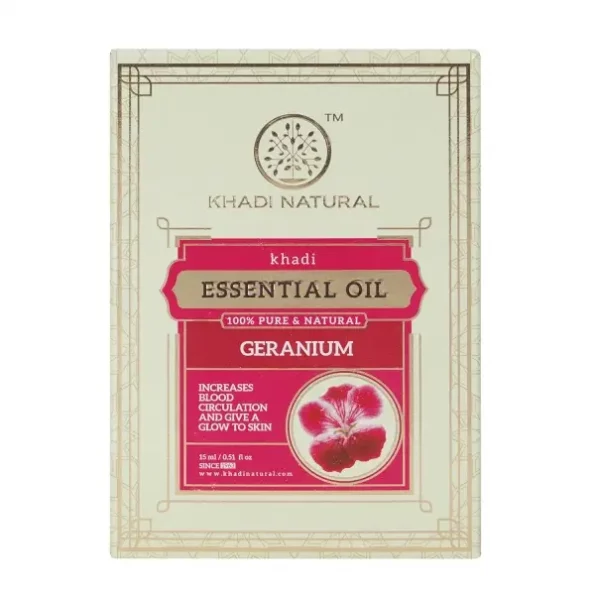 KHADI NATURAL Geranium Essential Oil (15ml) available on Herbkart