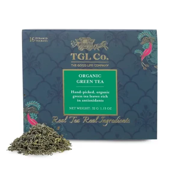 TGL Co. The Good Life Company Organic Green Tea Bags, 16 Tea Bags (15 Tea Bags + 1 Exotic Sample), Herbkart8t781AXkxPCHPL.webp,