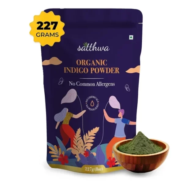 Satthwa Organic Indigo Powder|227gm, Herbkart8t771LSnvSUqDL.webp, Herbkart8t771LSnvSUqDL