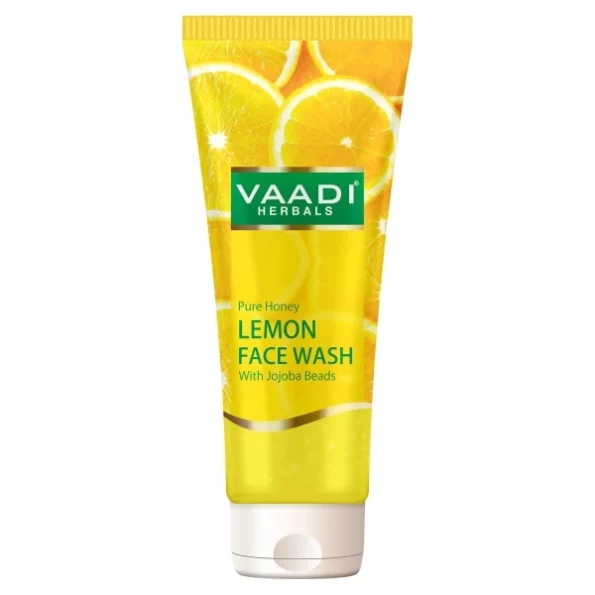 Vaadi Herbals Honey Lemon Face Wash with Jojoba Beads, 60g available on Herbkart