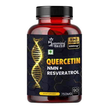 Humming Herbs Quercetin Supplement - NMN plus Resveratrol Extract - 90 Capsules