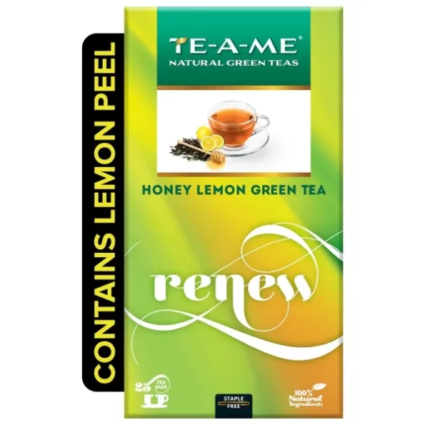 TE-A-ME Green Tea Bags 25 pcs - Honey Lemon, Green Tea, Herbkart8t771SlcCT9F5L.webp, Herbkart8t771SlcCT9F5L