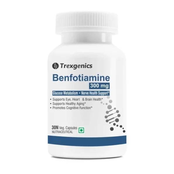 Trexgenics Benfotiamine 300 Mg + L-Leucine 50 Mg Glucose Metabolism & Nerve Health Support Vegan & Non-Gmo (30 Veg. Capsules), Herbkart8t761vhSbjHG8L-1.webp, Herbkart8t761vhSbjHG8L 1