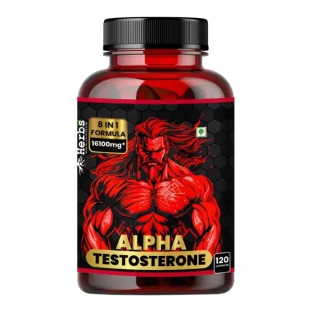 Humming Herbs Alpha Testosterone Booster |120 Caps | 8in1 | 16100mg equvivalent| Powerful Combination of Tongkat Ali, Fadogia,Horny Goat Weed, Beet Root and Arginine