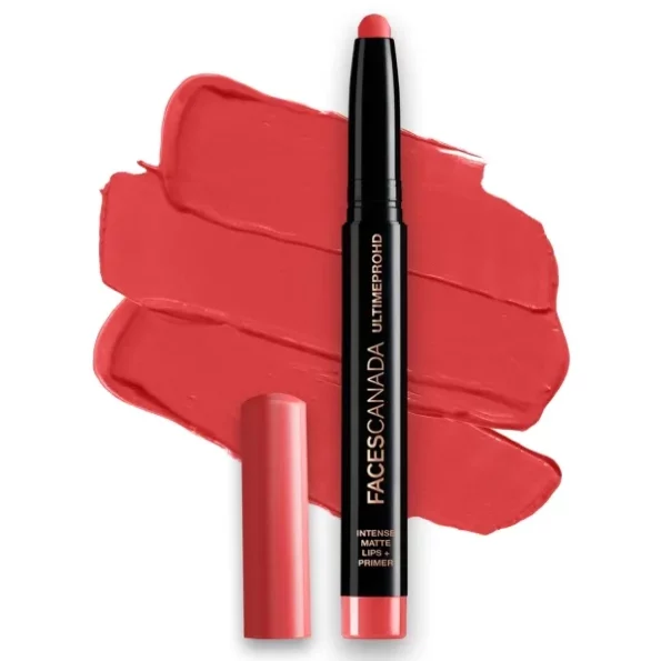 FACES CANADA Ultime Pro HD Intense Matte Lipstick + Primer - Scarlet (Red), 1.4g, Herbkart8t761aSOAD5SyL.webp, Herbkart8t761aSOAD5SyL