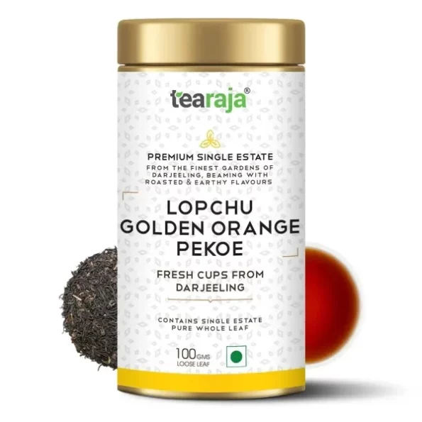 Tearaja Lopchu Golden Orange Pekoe Darjeeling Leaf Tea, 100g, Herbkart8t7610DnUZQ81L.webp, Herbkart8t7610DnUZQ81L